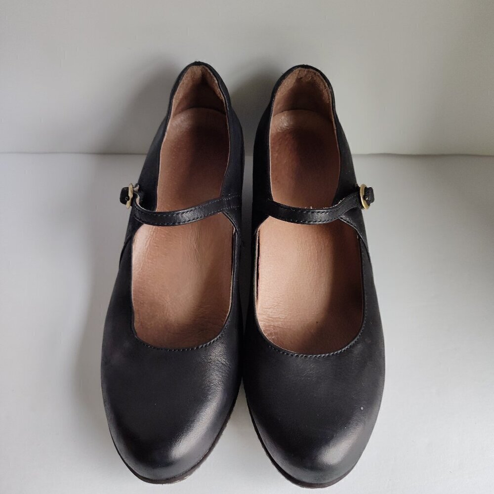 Dansko Black Mary Jane Wedge Shoe